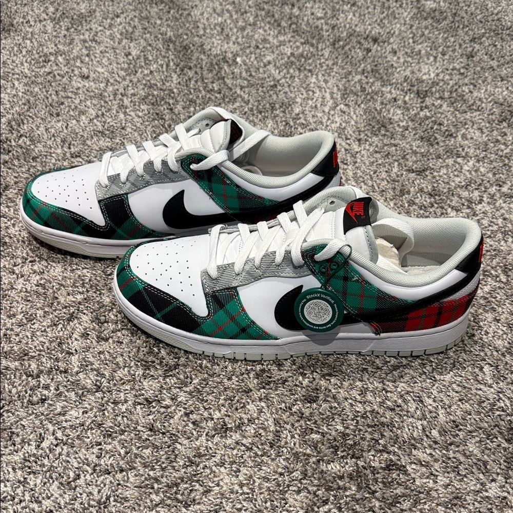Nike Dunk Low Tartan Plaid Sneakers - Picture 3 of 5